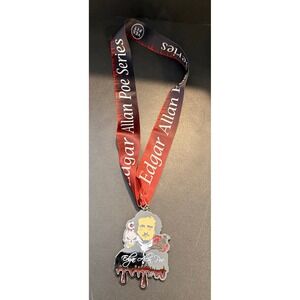 Yes.Fit Unisex Race Medal Red Edgar Allan Poe‎ Series Skull Raven Enamel